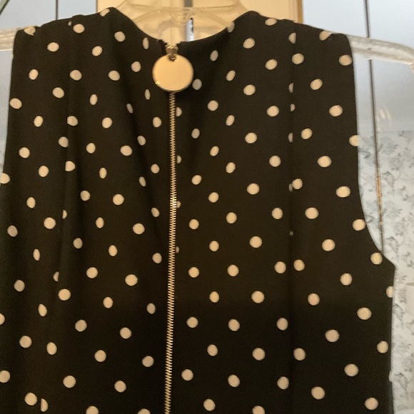 Sleeveless Aline polka dot midi dress. - Picture 3 of 3